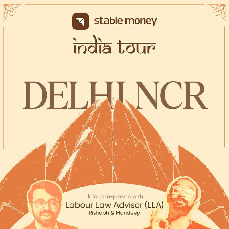 Cover Image for Stable Money India Tour ft. LLA | Noida (Delhi NCR) Edition