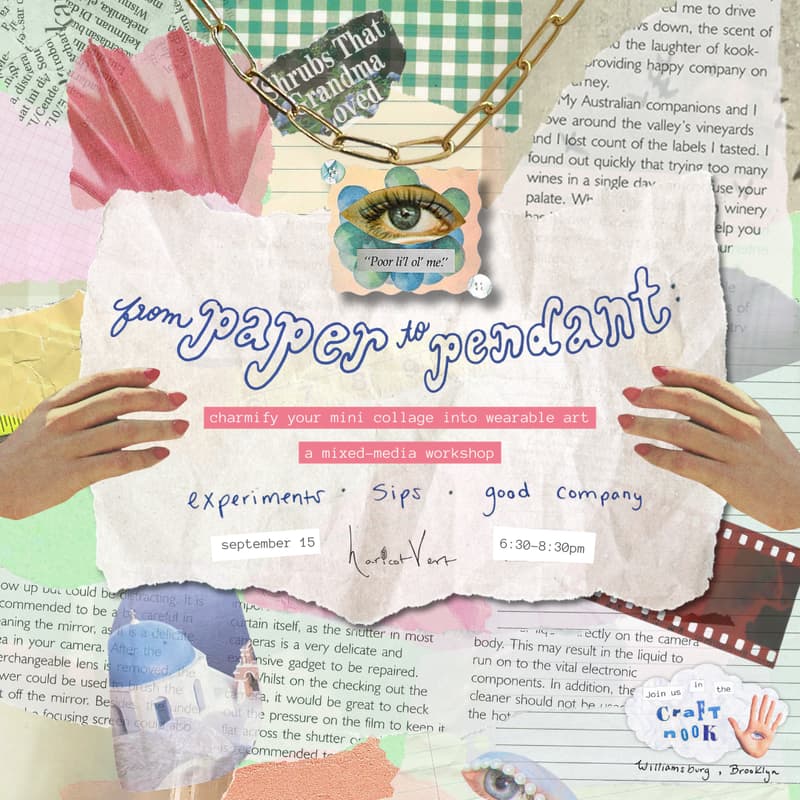Cover Image for From Paper to Pendant Workshop: Charmifying Collage into Wearable Art