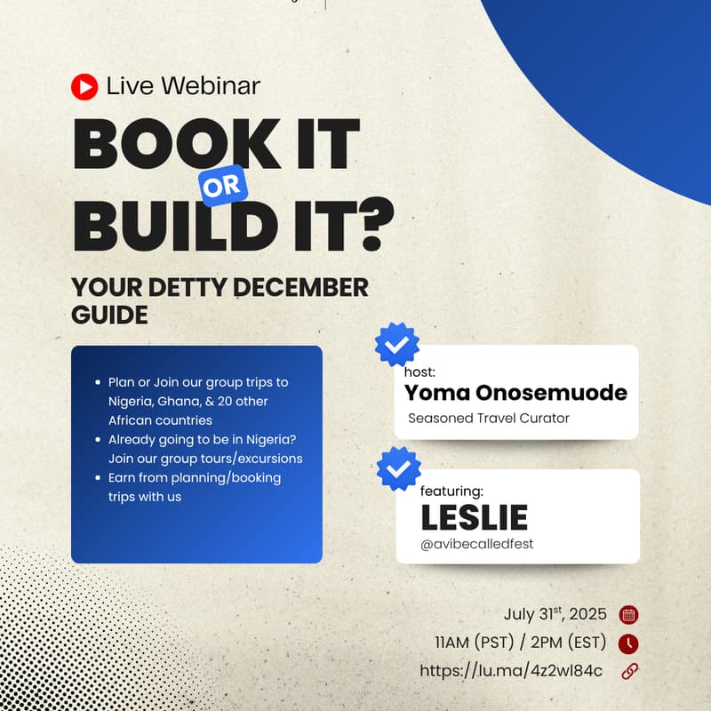 Cover Image for Book It or Build It: Your Guide to Detty December