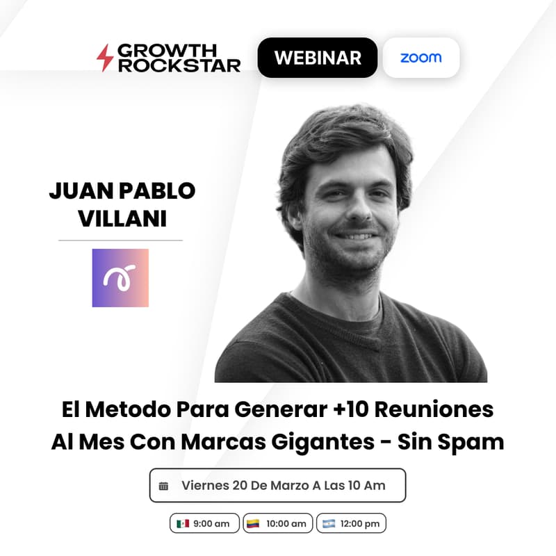 Cover Image for Juan Pablo Villani: El Metodo Para Generar +10 Reuniones Al Mes Con Marcas Gigantes - Sin Spam