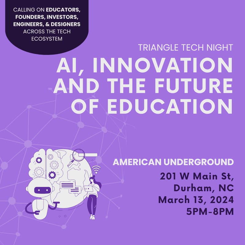 Cover Image for Triangle Tech Night: 🍎 AI, Innovation, and the Future of Education
