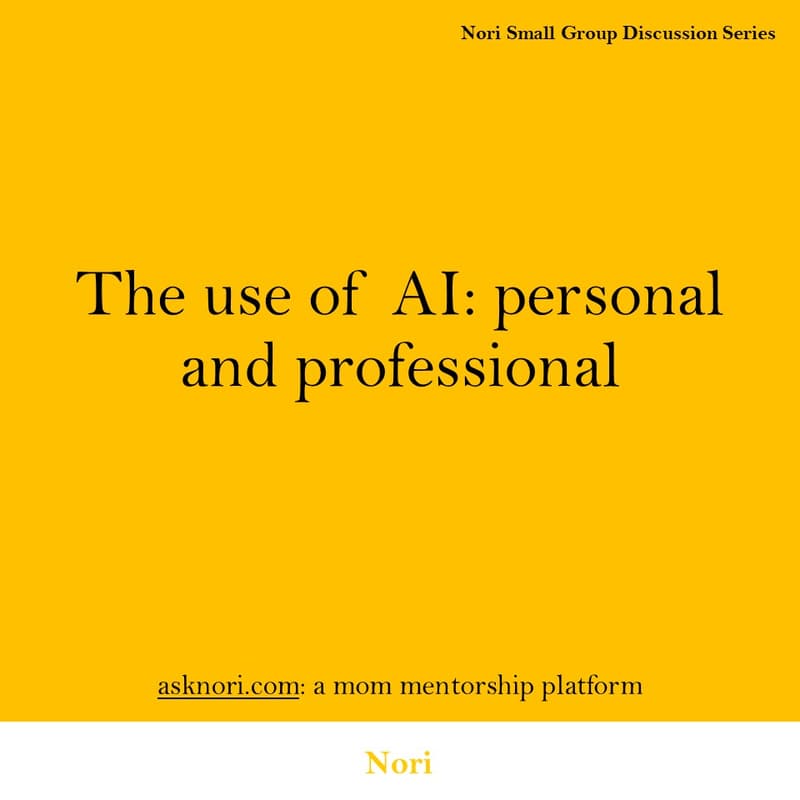 Cover Image for The use of AI: personal and professional