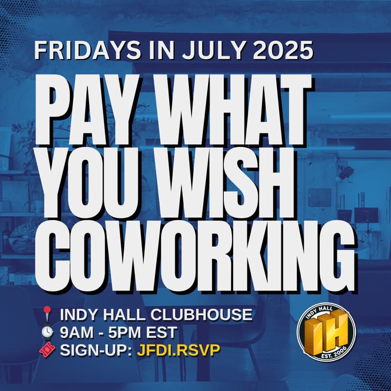 Cover Image for PWYW Coworking - July 18, 2025