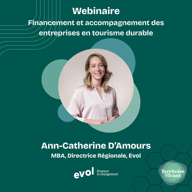 Cover Image for Webinaire lunch and learn : Financement et accompagnement des entreprises en tourisme durable