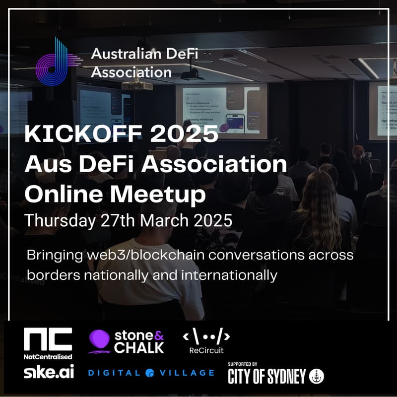 Cover Image for Aus DeFi Association NATIONAL - March 2025 (ONLINE)