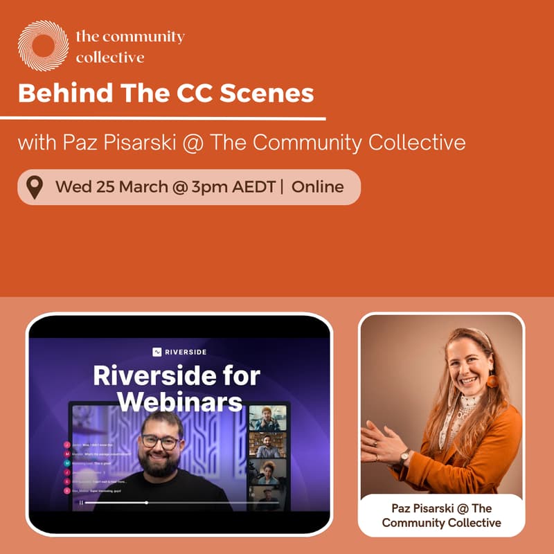 Cover Image for 🏵 Behind The CC Scenes: Riverside Webinar Demo