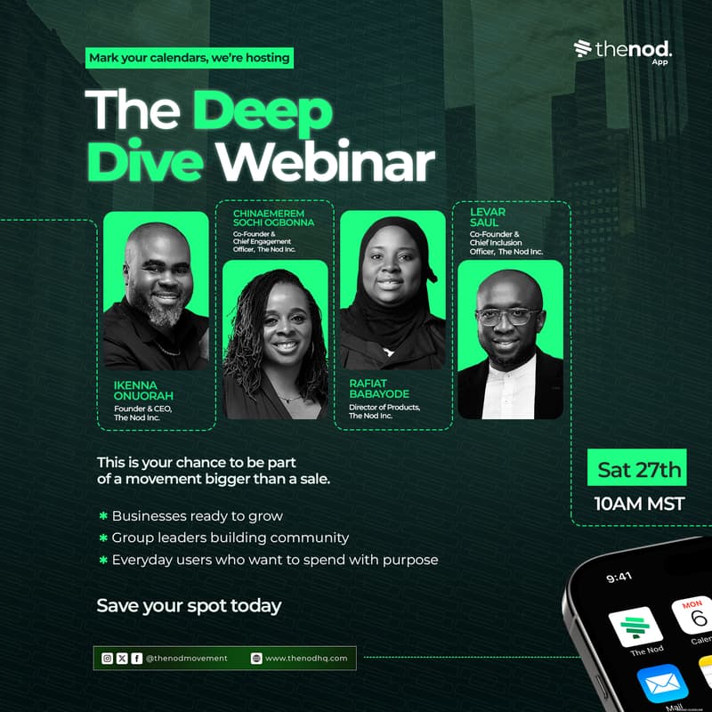 Cover Image for Deep Dive Webinar - The Nod App helping to recirculate $100M(Vol.2)