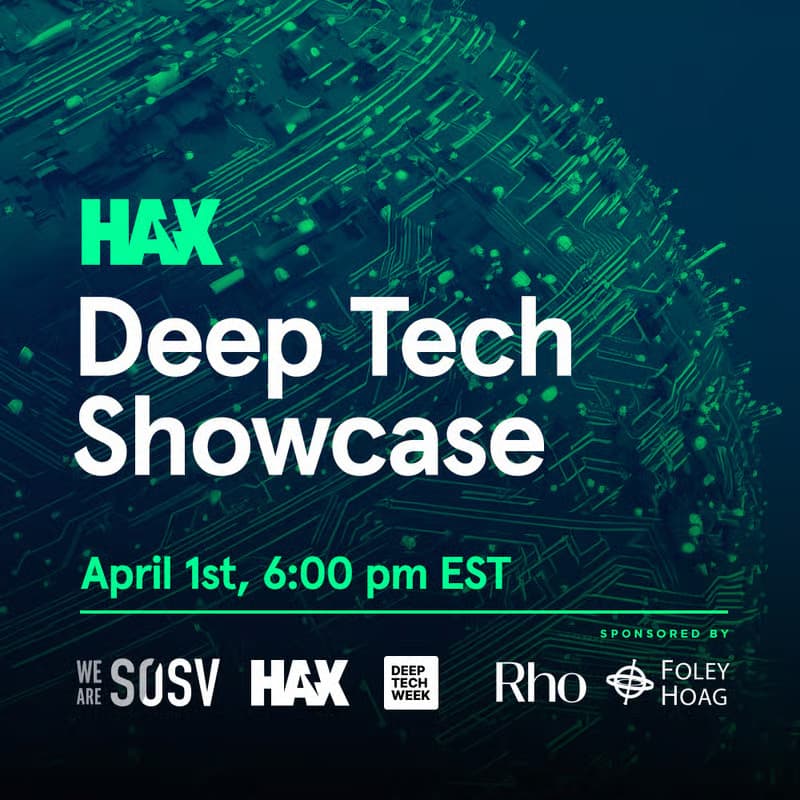 Cover Image for SOSV's HAX Deep Tech Showcase (Virtual)