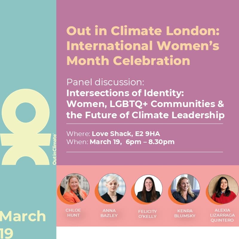 Cover Image for Out in Climate London: Women's History Month Panel Event