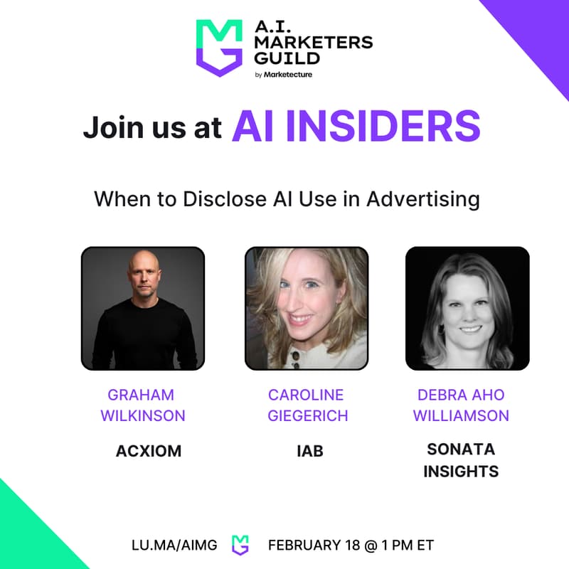 Cover Image for AI Insiders with Caroline Giegerich on When to Disclose AI Use in Advertising
