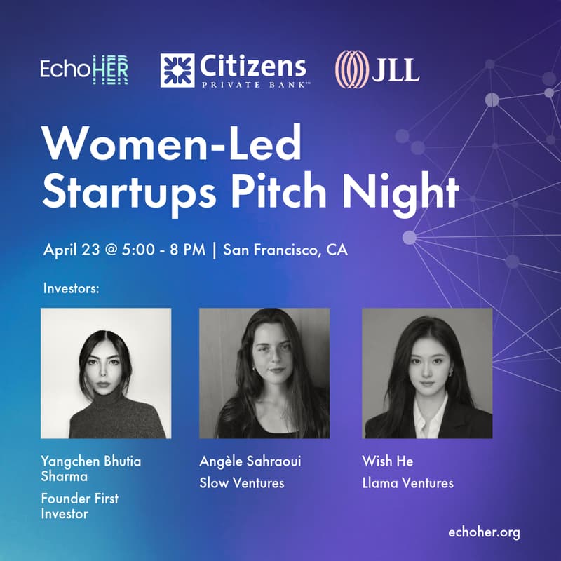 Cover Image for EchoHer Pitch & Network Night #9:: Women-Led Startups