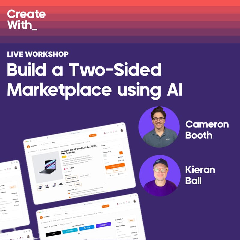 Cover Image for Live: Build a Two-Sided Marketplace using AI