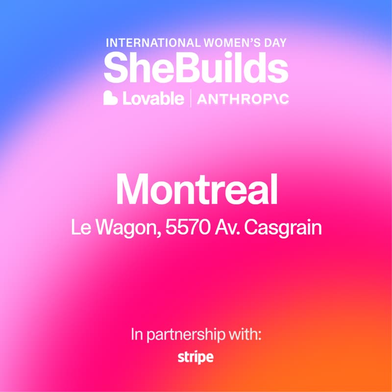 Cover Image for Vibe coding workshop- SheBuilds in Montreal