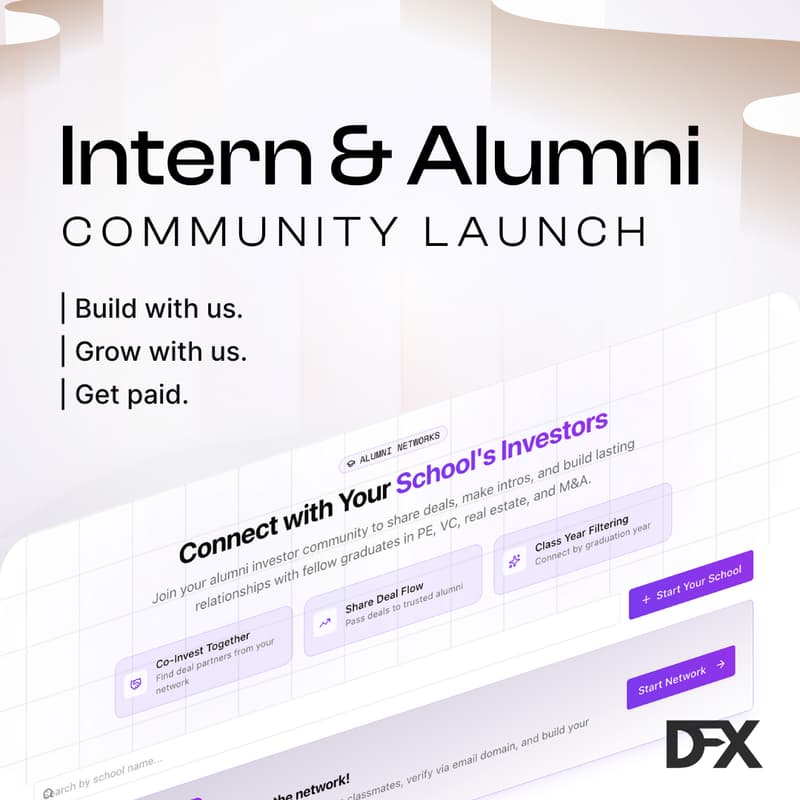 Cover Image for DFX Intern & Alumni Community Launch