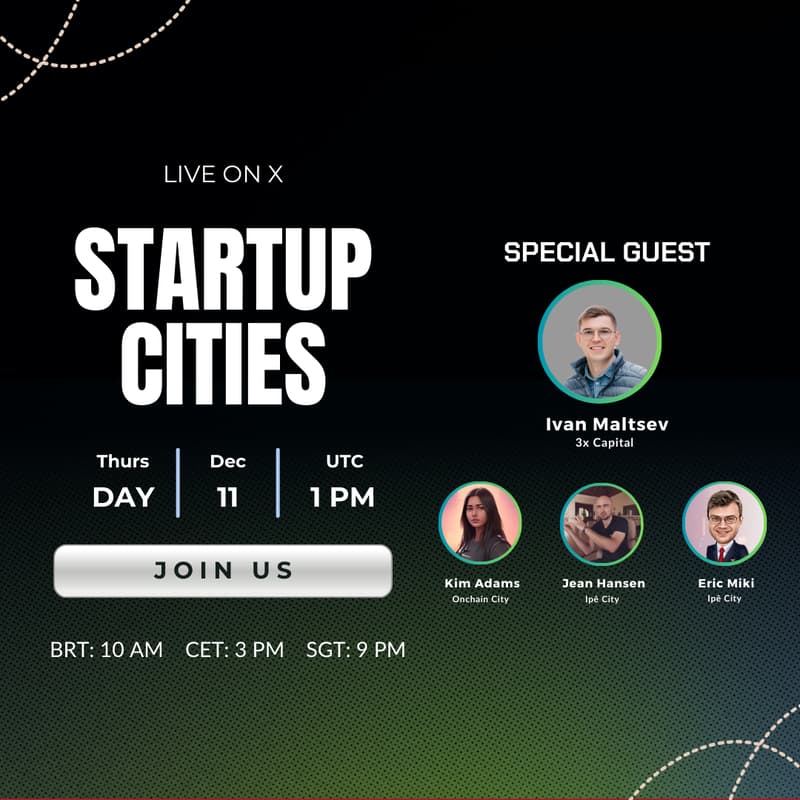 Cover Image for Startup Cities - Live on X