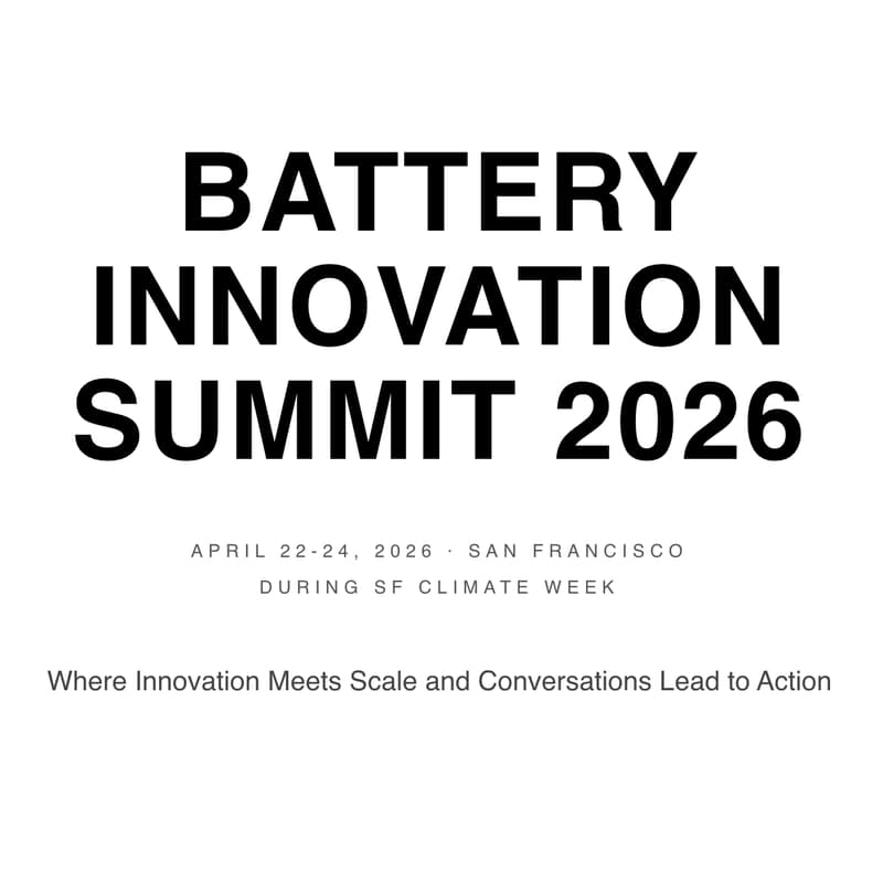 Cover Image for Battery Innovation Summit, SFCW — April 22-23, 2026