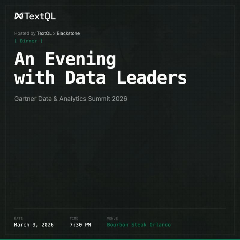 Cover Image for TextQL x Blackstone Dinner at Gartner D&A