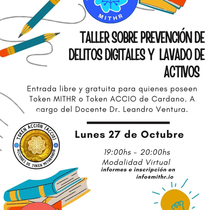 Cover Image for Talleres sobre prevención de delitos digitales y lavado de activos dictado por Token Mithrandir S.A.S.