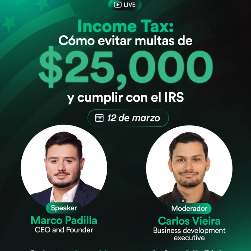 Cover Image for 🔴Q&A en vivo: Cómo evitar multas de $25,000 y cumplir con el IRS