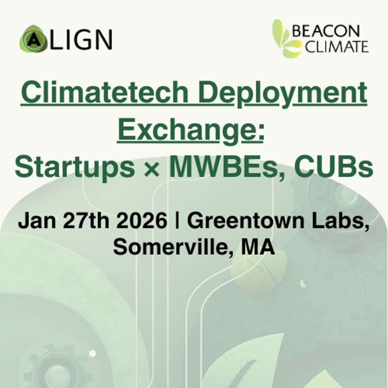 Cover Image for Climatetech Deployment Exchange: Startups × MWBEs,CUBs