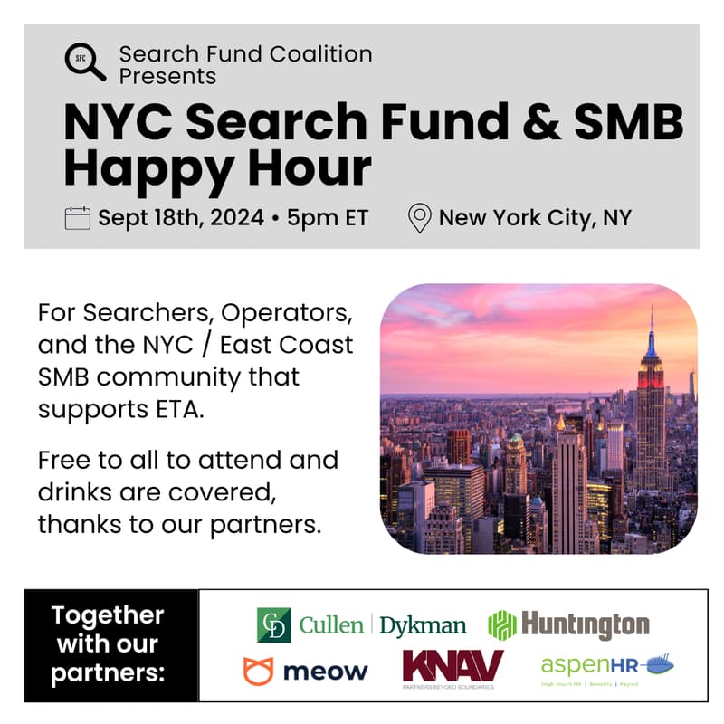 Cover Image for NYC Search Fund & SMB Happy Hour