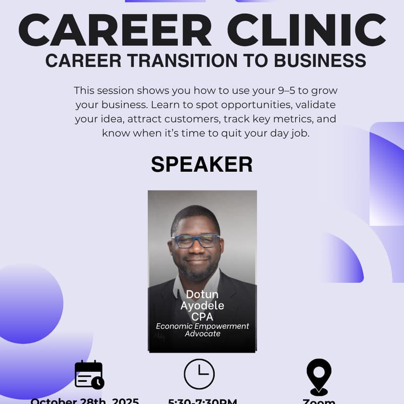 Cover Image for Career Clinic: Building Your Business from Your 9–5