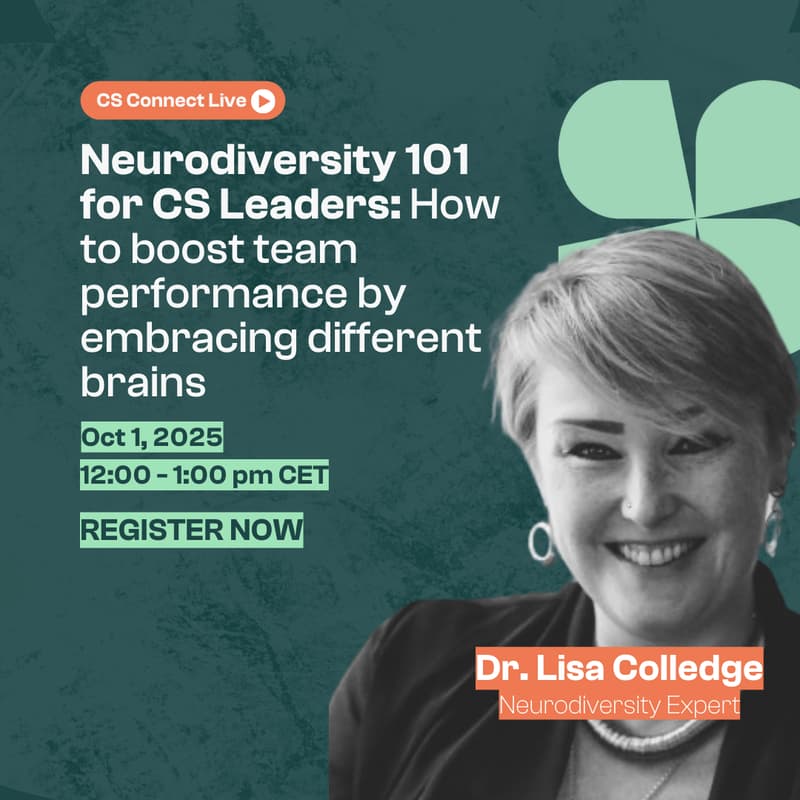 Cover Image for Neurodiversity 101 for CS Leaders: How to boost team performance by embracing different brains