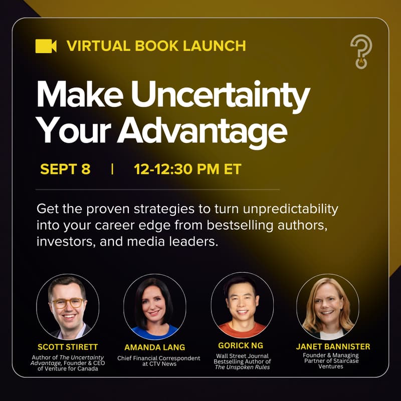 Cover Image for Make Uncertainty Your Advantage: Live Book Launch Hosted by Scott Stirrett With Panel of Experts
