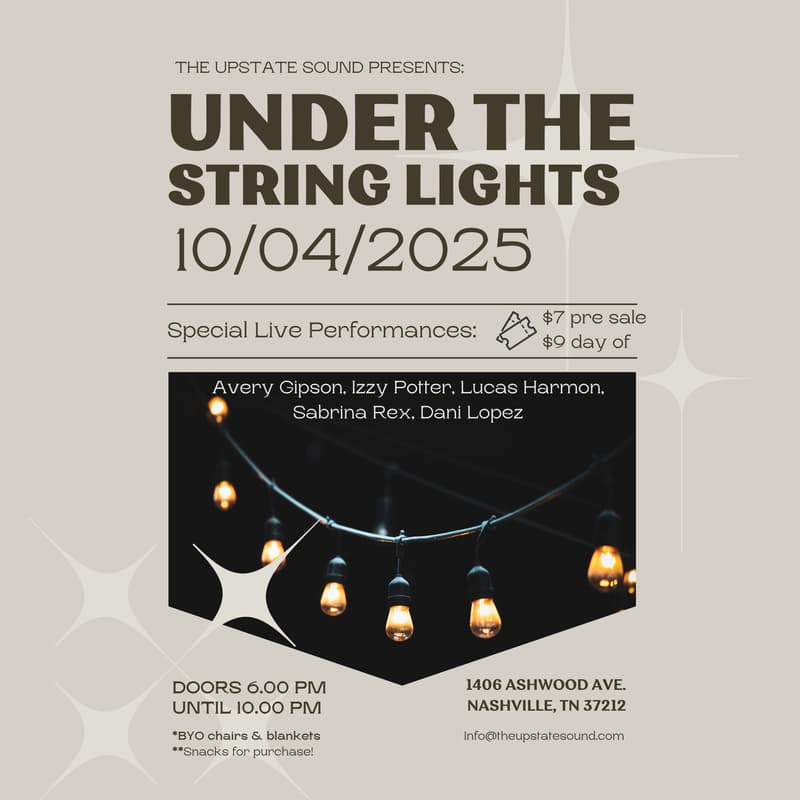Cover Image for The Upstate Sound Presents: Under The String Lights