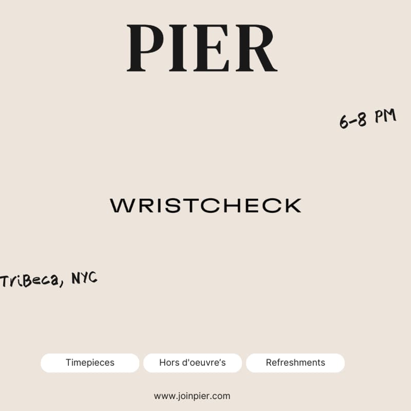 Cover Image for PIER VIP Soiree - Cocktails and Timepieces