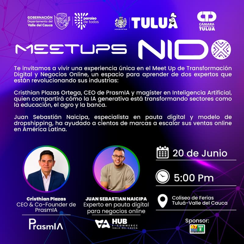 Foto de portada de Meetup NIDO - Cristhian Plazas y Juan Sebastián Naicipa (Tuluá))