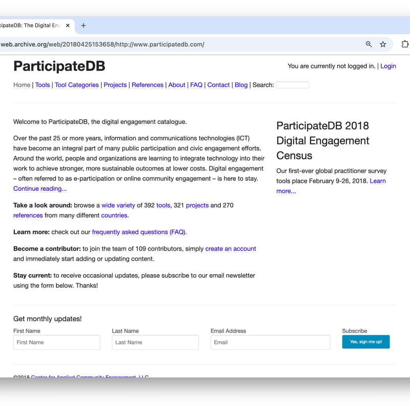 Cover Image for ParticipateDB Relaunch