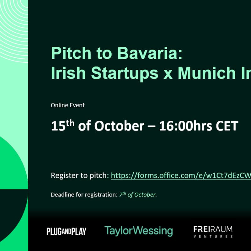 Cover Image for Pitch to Bavaria: Irish Startups x Munich Investors
