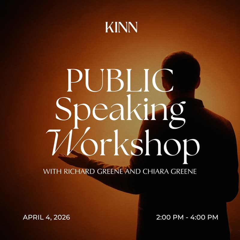 Cover Image for Public Speaking Workshop with Richard Greene & Chiara Greene