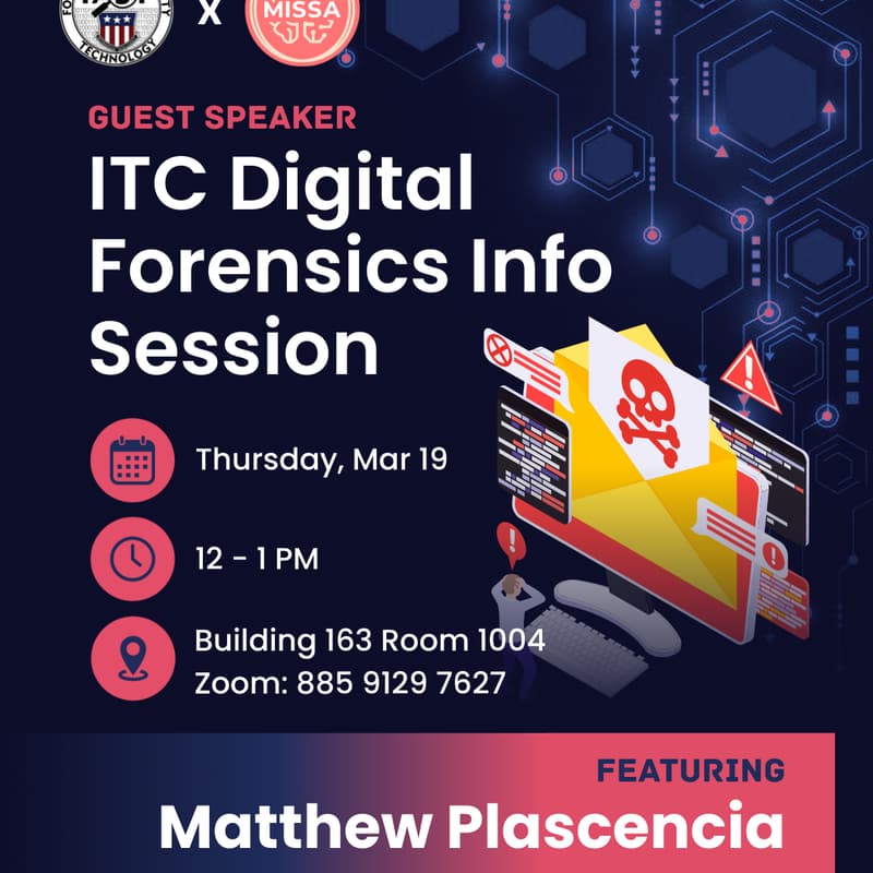 Cover Image for FAST x MISSA: ITC Digital Forensics Info Session