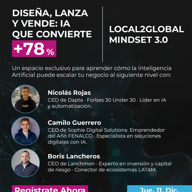 Cover Image for Local to Global Mindset V.3_Diseña, lanza y vende: IA que convierte +78%