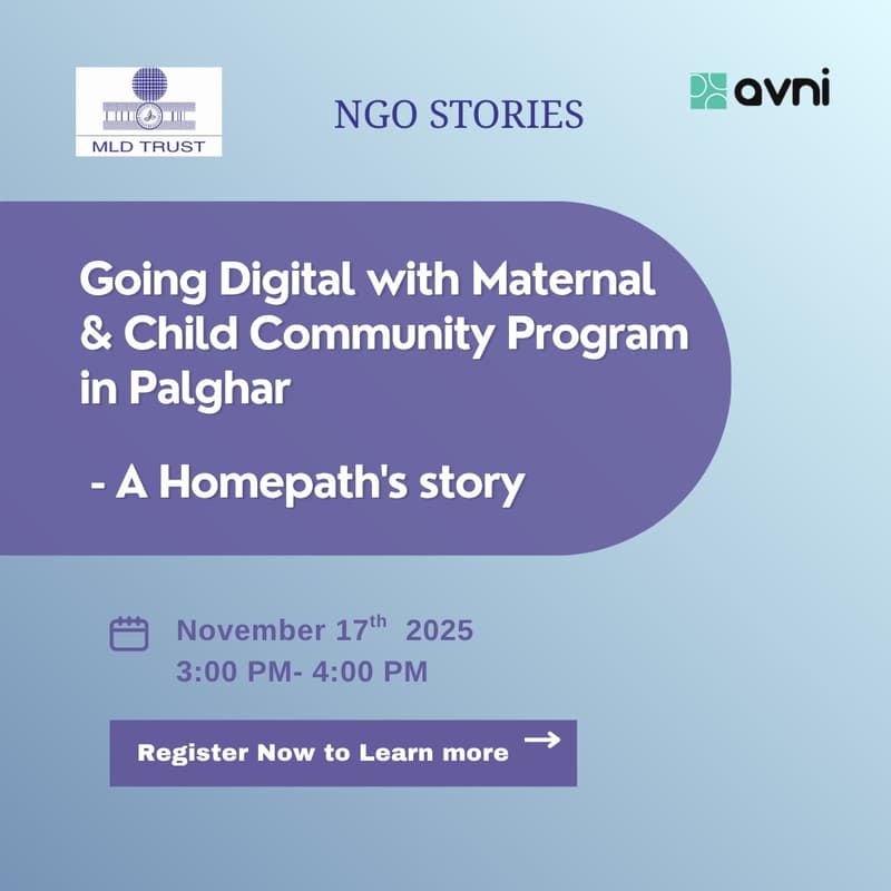 Cover Image for NGO Stories : Going Digital with Maternal and Child Program in Palghar – A Homeopath’s Story