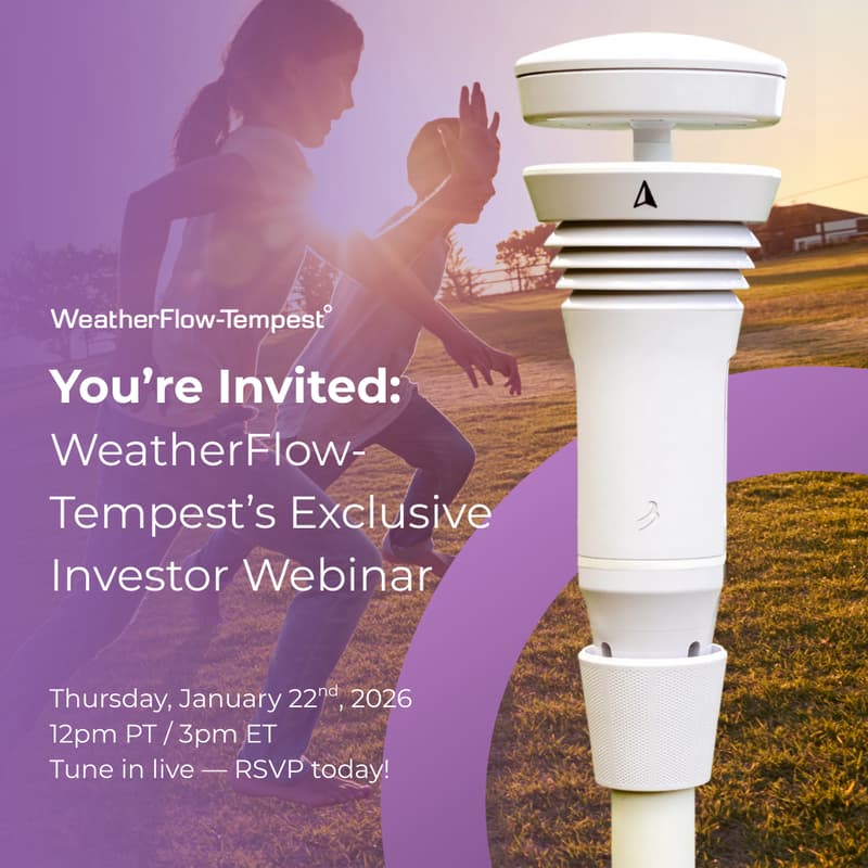 Cover Image for WeatherFlow-Tempest Investor Webinar