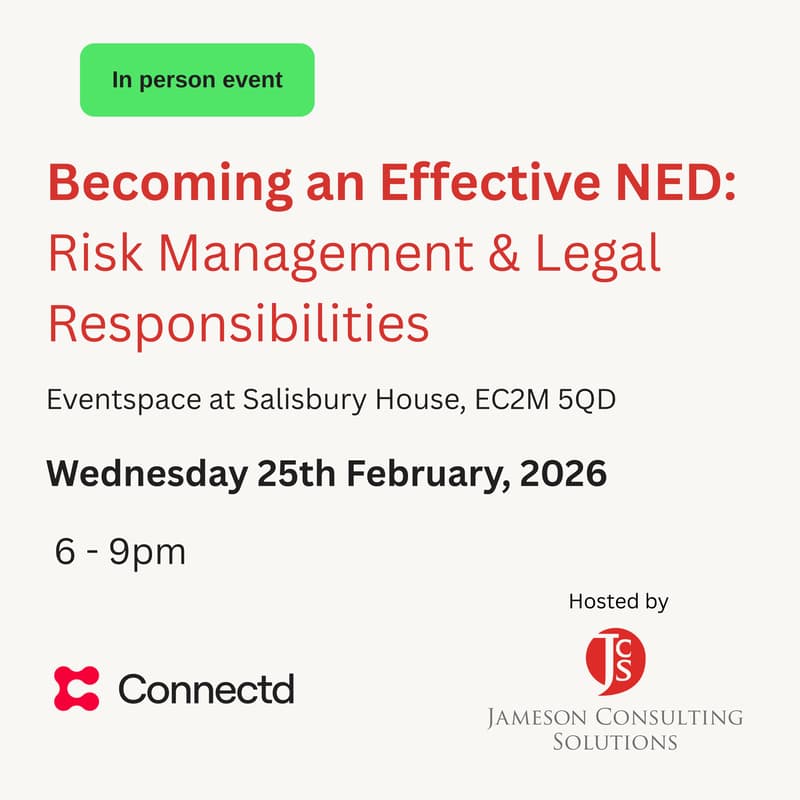 Cover Image for Becoming an Effective NED: Risk Management & Legal Responsibilities