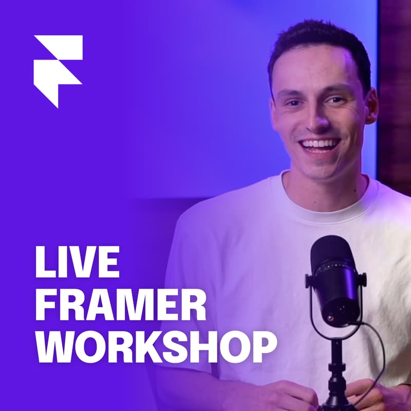 Cover Image for Build & launch a Framer site from Scratch | Online workshop w/ Ryan Hayward