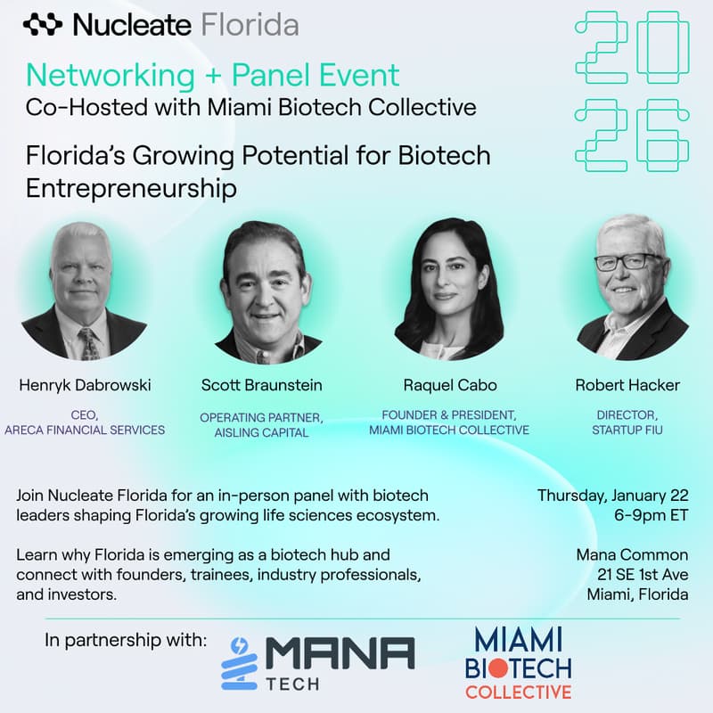 Cover Image for Nucleate Florida X Miami Biotech Collective - Florida’s Growing Potential for Biotech Entrepreneurship