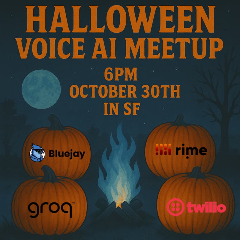 Cover Image for Bluejay x Twilio x Rime x Groq: Halloween Voice AI Meetup