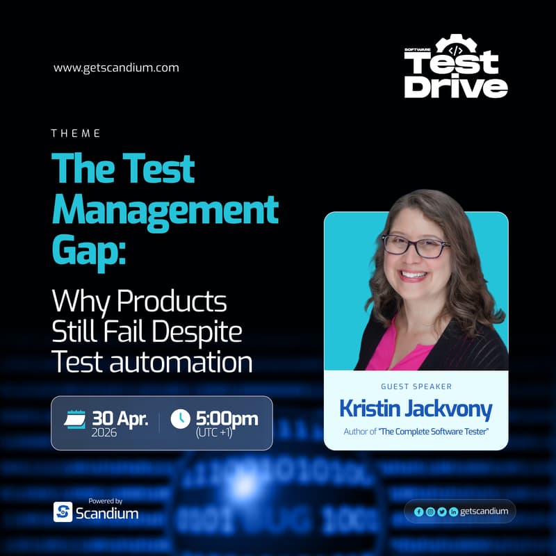 Cover Image for Software Test Drive Q2 2026:- The Test Management Gap: Why Products Still Fail Despite Test Automation