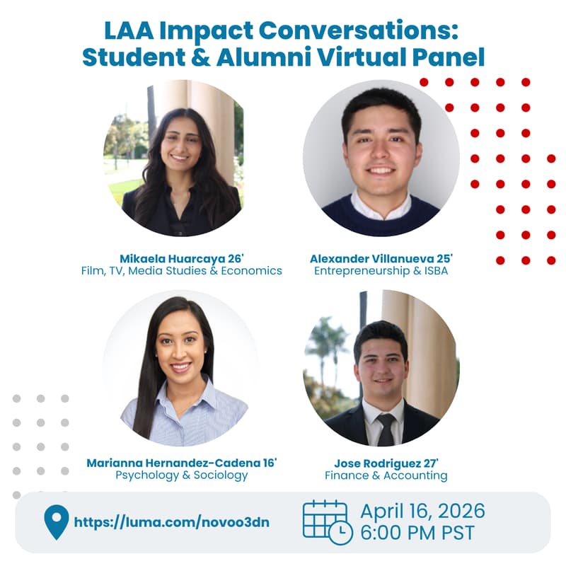 Cover Image for LAA Impact Conversations: Student & Alumni Virtual Panel