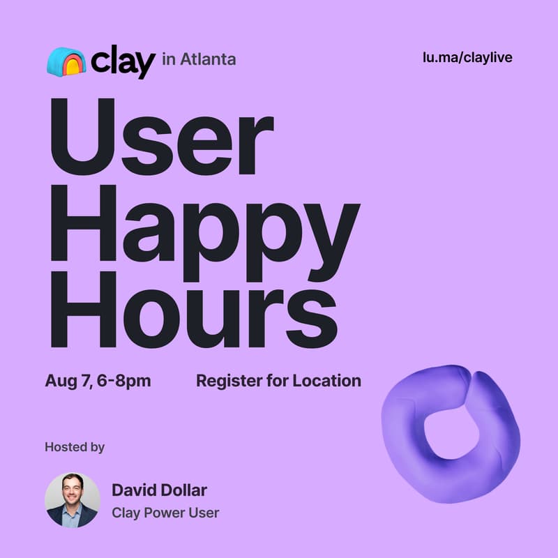 Cover Image for Clay in Atlanta: Let's Connect! 