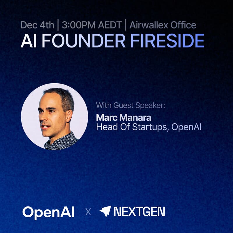Cover Image for NextGen Ventures x OpenAI: AI Founder Fireside