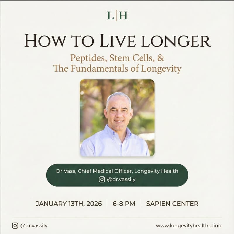 Cover Image for How to Live Longer: Peptides, Stem Cells, & The Fundamentals of Longevity