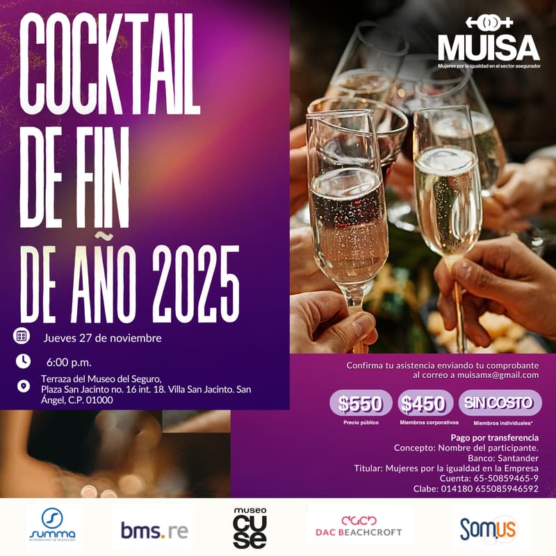 Cover Image for ACOMPÁÑANOS AL COCKTAIL DE FIN DE AÑO 2025 DE MUISA🥂