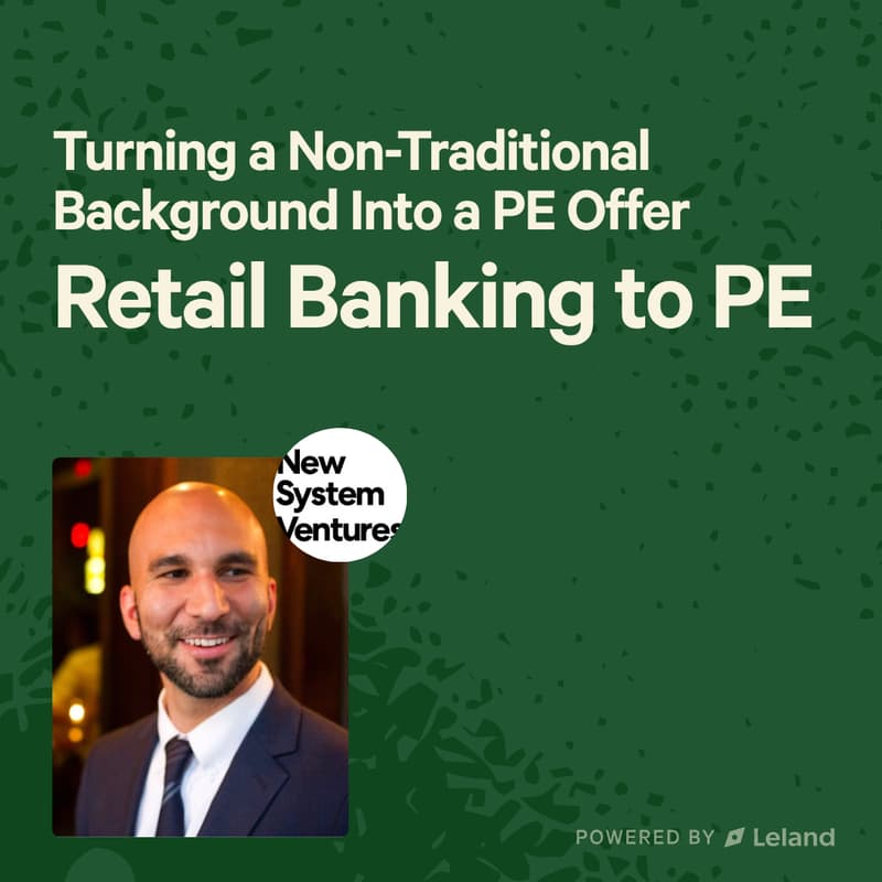 Cover Image for Turning a Non-Traditional Background Into a PE Offer: Retail Banking to PE