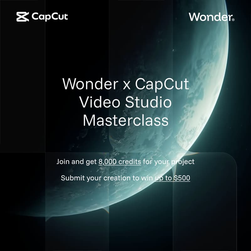 Cover Image for Wonder Studios x CapCut — Live Masterclass + Challenge Launch